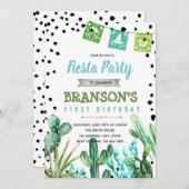 Invitation d'anniversaire de bébé de garçon de (Devant / Derrière)