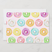 Invitation d'anniversaire de beignet (Dos)