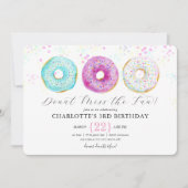 Invitation d'anniversaire de beignet (Devant)