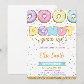 Invitation d'anniversaire de beignet