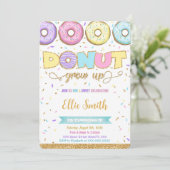 Invitation d'anniversaire de beignet (Debout devant)