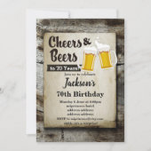 Invitation d'anniversaire de bière, applaudissemen (Devant)