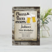 Invitation d'anniversaire de bière, applaudissemen (Debout devant)