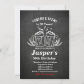 Invitation d'anniversaire de bière, applaudissemen (Devant)