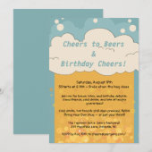 Invitation d'anniversaire de bière drôle – Fête de (Devant / Derrière)