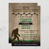 Invitation d'anniversaire de Bigfoot (Devant / Derrière)