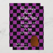 Invitation d'anniversaire de Bigfoot (Devant / Derrière)