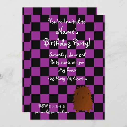 Invitation d'anniversaire de Bigfoot (Devant / Derrière)