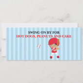 Invitation d'anniversaire de billet de base-ball (Dos)