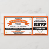 Invitation d'anniversaire de billet de baseball Al (Devant)