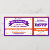 Invitation d'anniversaire de billet de baseball Al (Devant)