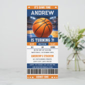 Invitation d'anniversaire de billet de match de ba (Debout devant)