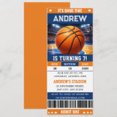Invitation d'anniversaire de billet de match de ba (Devant / Derrière)