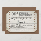 Invitation d'anniversaire de billet typographique (Devant / Derrière)