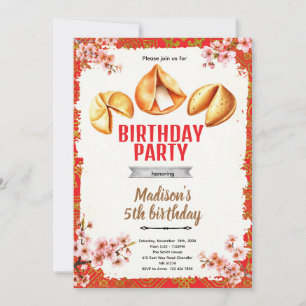 Invitation d'anniversaire de biscuit de fortune