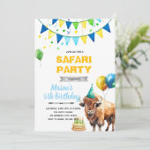 Invitation d'anniversaire de bison (Debout devant)