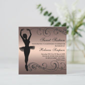 Invitation d'anniversaire de Black & Peach Balleri (Debout devant)