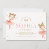 Invitation d'anniversaire de Blonde Ballerina (Devant)