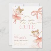 Invitation d'anniversaire de Blonde Ballerina (Devant)