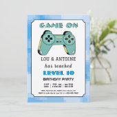 Invitation d'anniversaire de Blue Gamer (Debout devant)