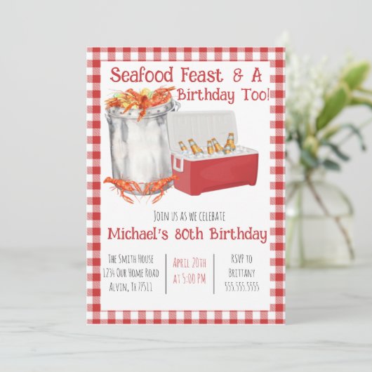 Invitation d'anniversaire de bouillabaisse de frui (Debout devant)