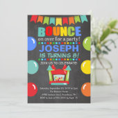 Invitation d'anniversaire de Bounce House (Debout devant)