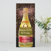 Invitation d'anniversaire de BOUTEILLE de VIN (Debout devant)