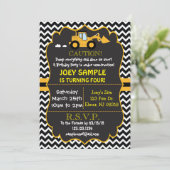 Invitation d'anniversaire de bouteur de (Debout devant)