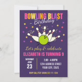 Invitation d'anniversaire de bowling (Devant)