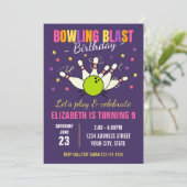 Invitation d'anniversaire de bowling (Debout devant)