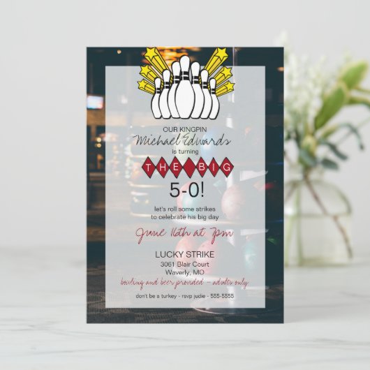 Invitation d'anniversaire de Bowling (Debout devant)