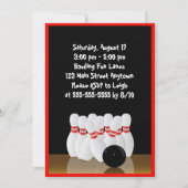 Invitation d'anniversaire de bowling (Devant)