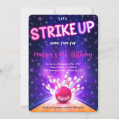 Invitation d'anniversaire de bowling (Devant)