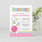 Invitation d'anniversaire de bowling (Debout devant)