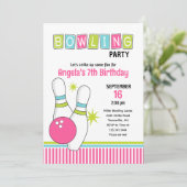 Invitation d'anniversaire de bowling (Debout devant)
