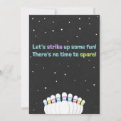 Invitation d'anniversaire de Bowling (Dos)