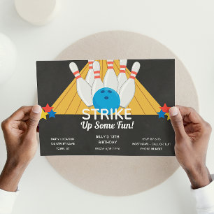Invitation d'anniversaire de Bowling