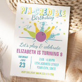 Invitation d'anniversaire de bowling