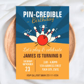 Invitation d'anniversaire de bowling