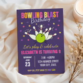 Invitation d'anniversaire de bowling