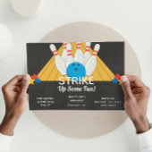 Invitation d'anniversaire de Bowling