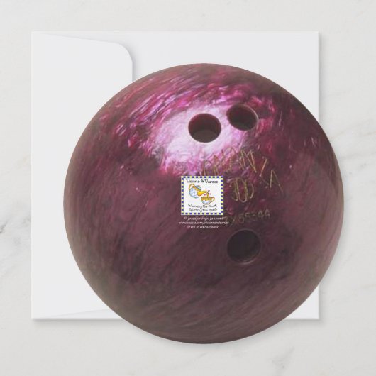 Invitation d'anniversaire de Bowling (Dos)