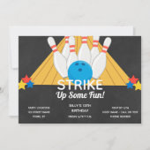 Invitation d'anniversaire de Bowling (Devant)