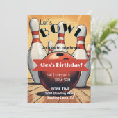 Invitation d'anniversaire de Bowling - Bowl (Debout devant)