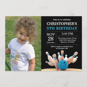 Invitation d'anniversaire de Bowling Fête d'annive