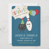 Invitation d'anniversaire de Bowling | Invitation  (Devant)