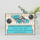 Invitation d'anniversaire de Bowling Party (Debout devant)