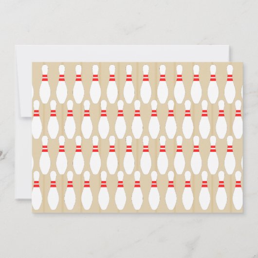 Invitation d'anniversaire de Bowling Party (Dos)