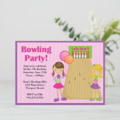 Invitation d'anniversaire de Bowling Party (Debout devant)