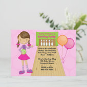 Invitation d'anniversaire de Bowling Party (Debout devant)
